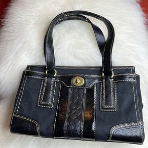 Coach 11620 Monogrammed Turnlock Satchel